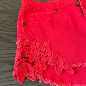 Mossimo Denim Shorts w/ Flower Detail
